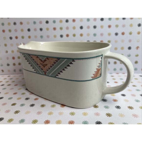 Mikasa Intaglio Santa Fe Gravy Boat Plus Base Plate CAC24 Southwest Dinnerware - Picture 7 of 9